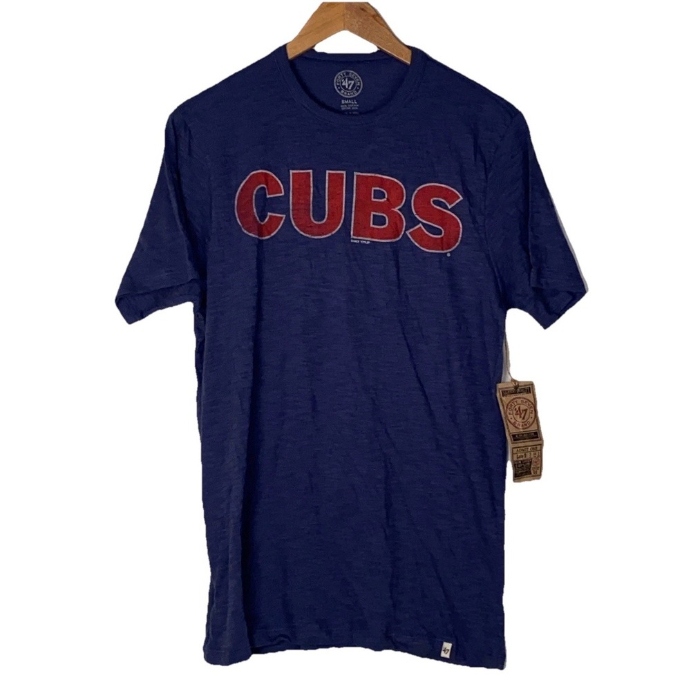 Chicago Cubs 47 Brand Blue‎ T-Shirt Size Small